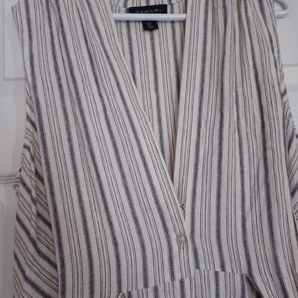 Tahari Womens Size L Ftont Tie Knot Sleeveless Midi dress - Picture 4 of 8